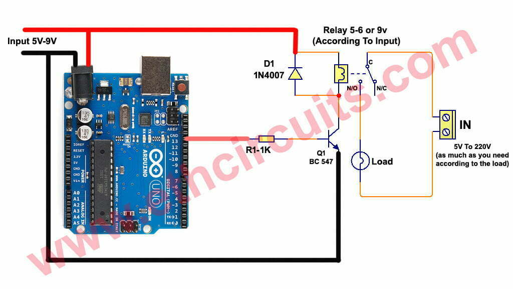 Arduino Relay Timer Timer Circuit With Arduino Uno