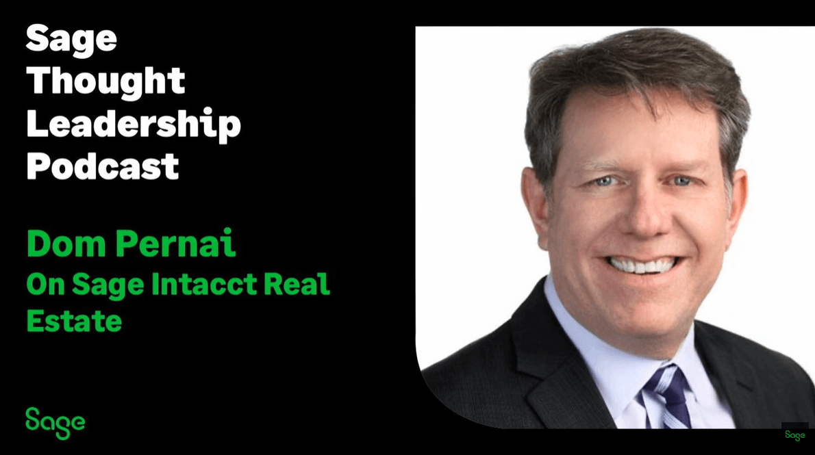 PODCAST Dom Pernai on Sage Intacct Real Estate PropertyFocused 