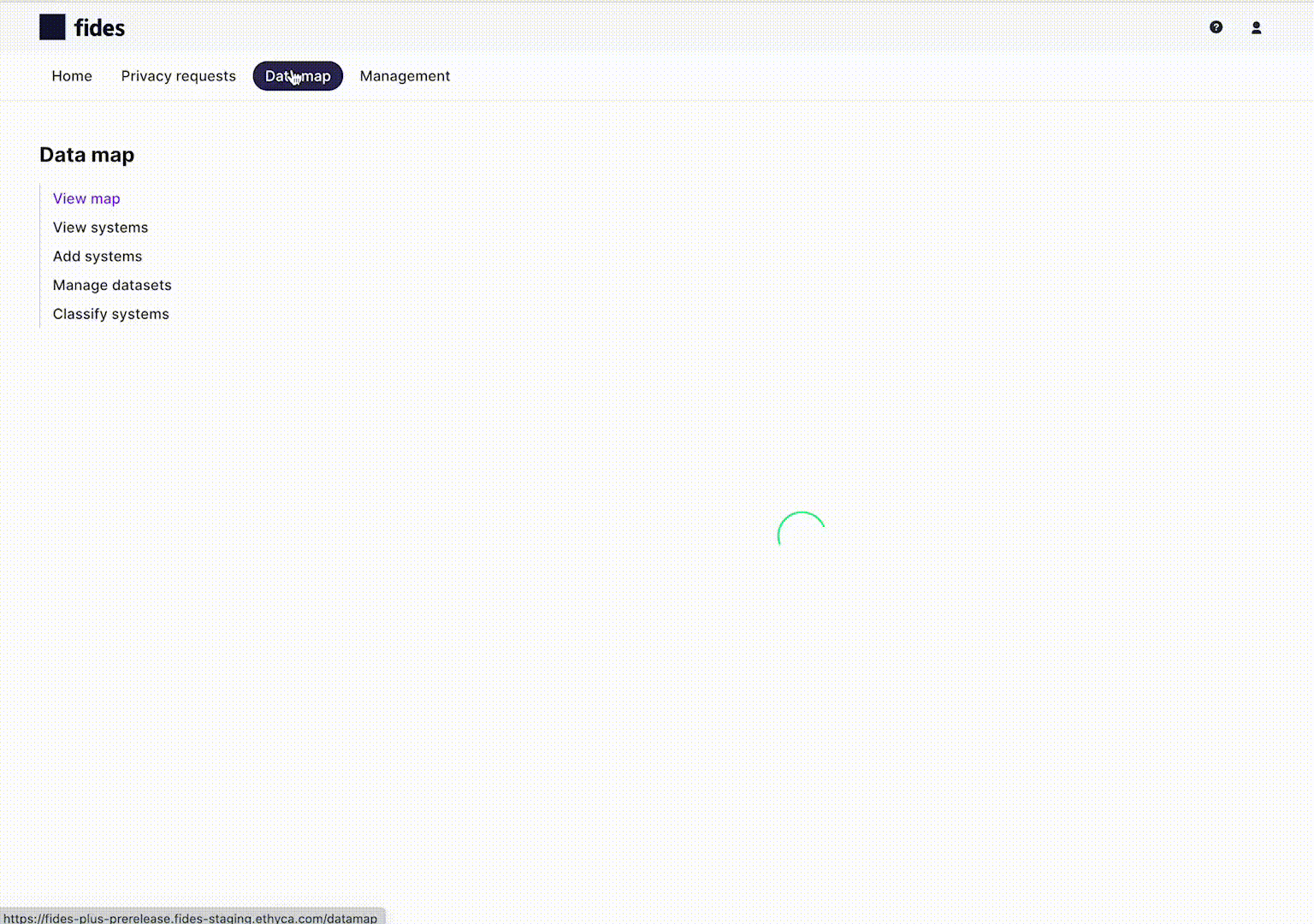 Generating a Dataset via the UI Ethyca