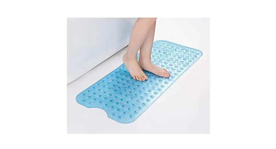 Antislip Safety Bath Mat, Extra Long Antibacterial And Antimildew 1