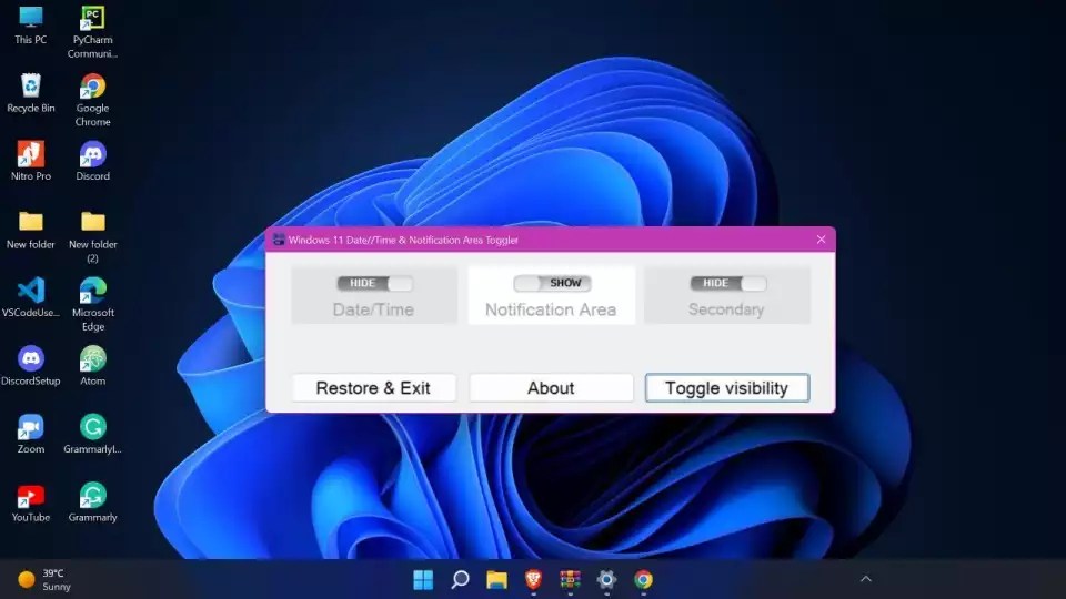 3 Ways To How to Hide Clock in Windows 11 [With Images]