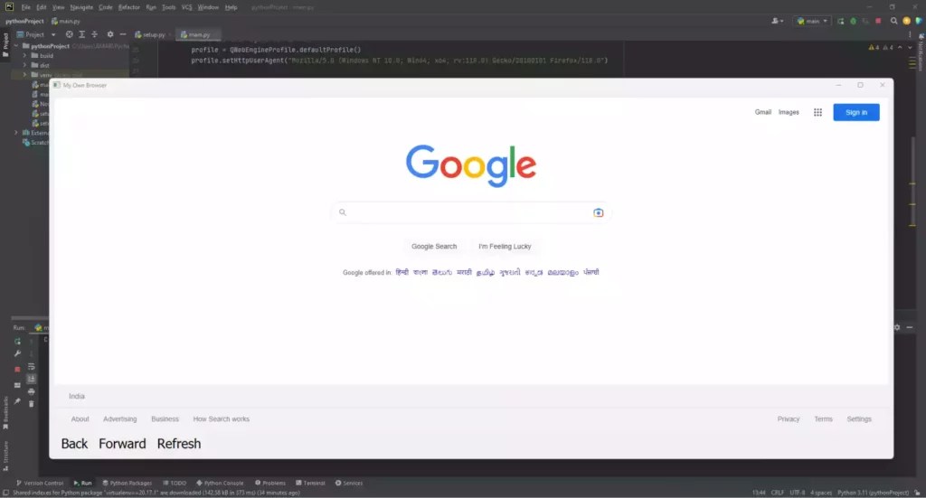 How to Create a  Browser using Python and PyQt5 for Windows