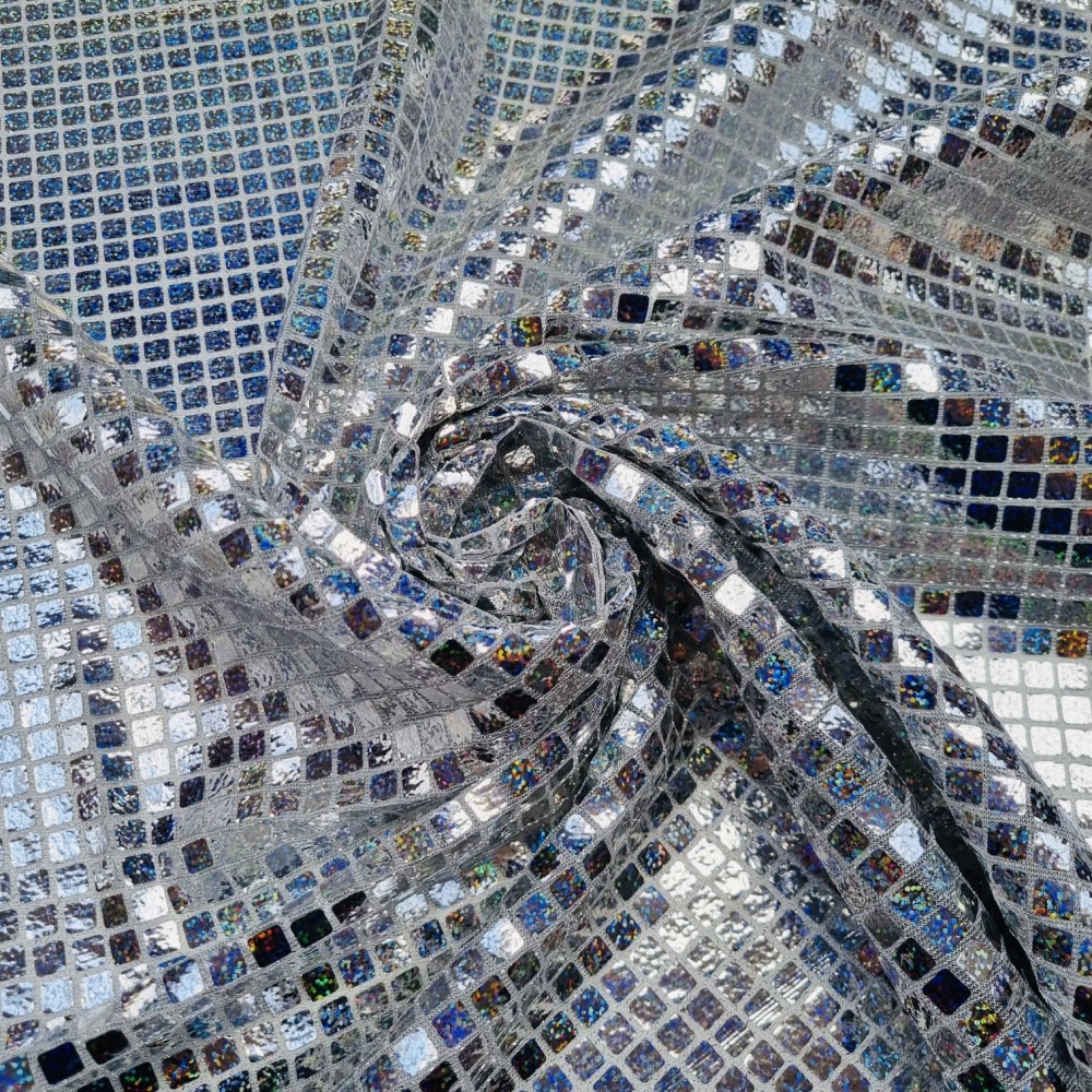 Silver Square Square fabric per meter for the creation of disguises and