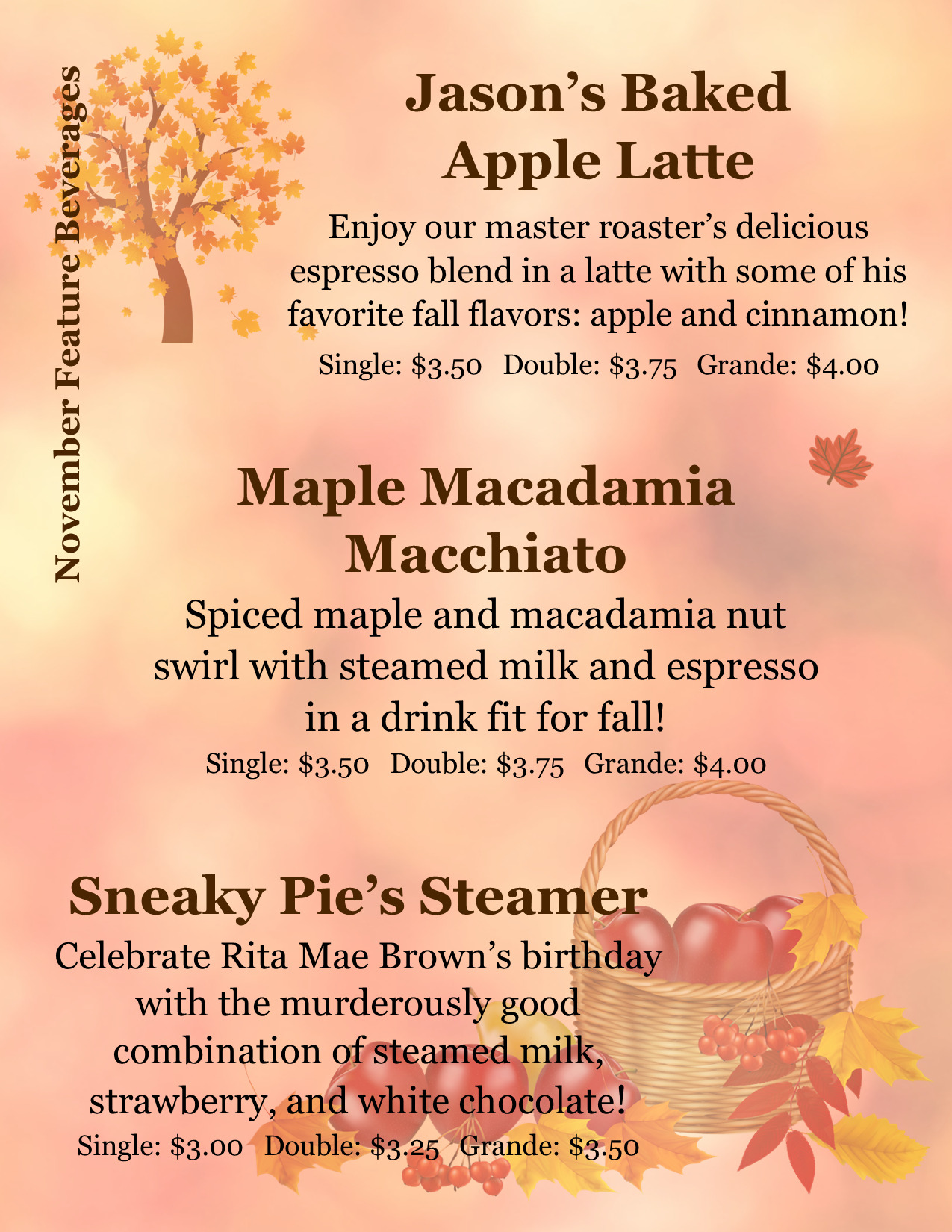 Coffee Company Monthly Features Elizabethtown Public Library