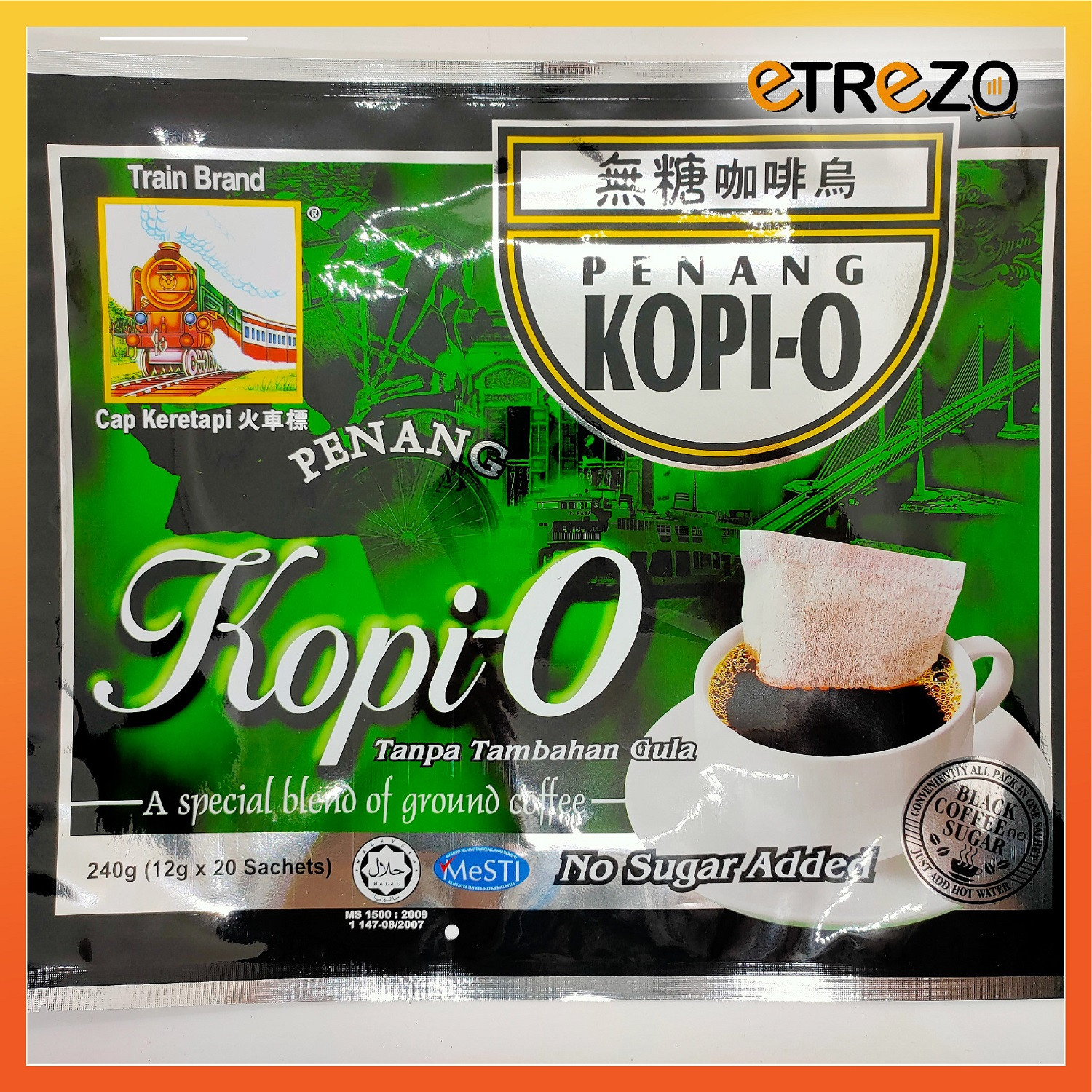 CAP KERETAPI (TRAIN BRAND) PENANG KOPI ‘O’ WITHOUT/ZERO