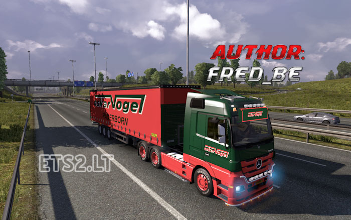 Mercedes Actros + trailer Oskar Vogel ETS 2 mods