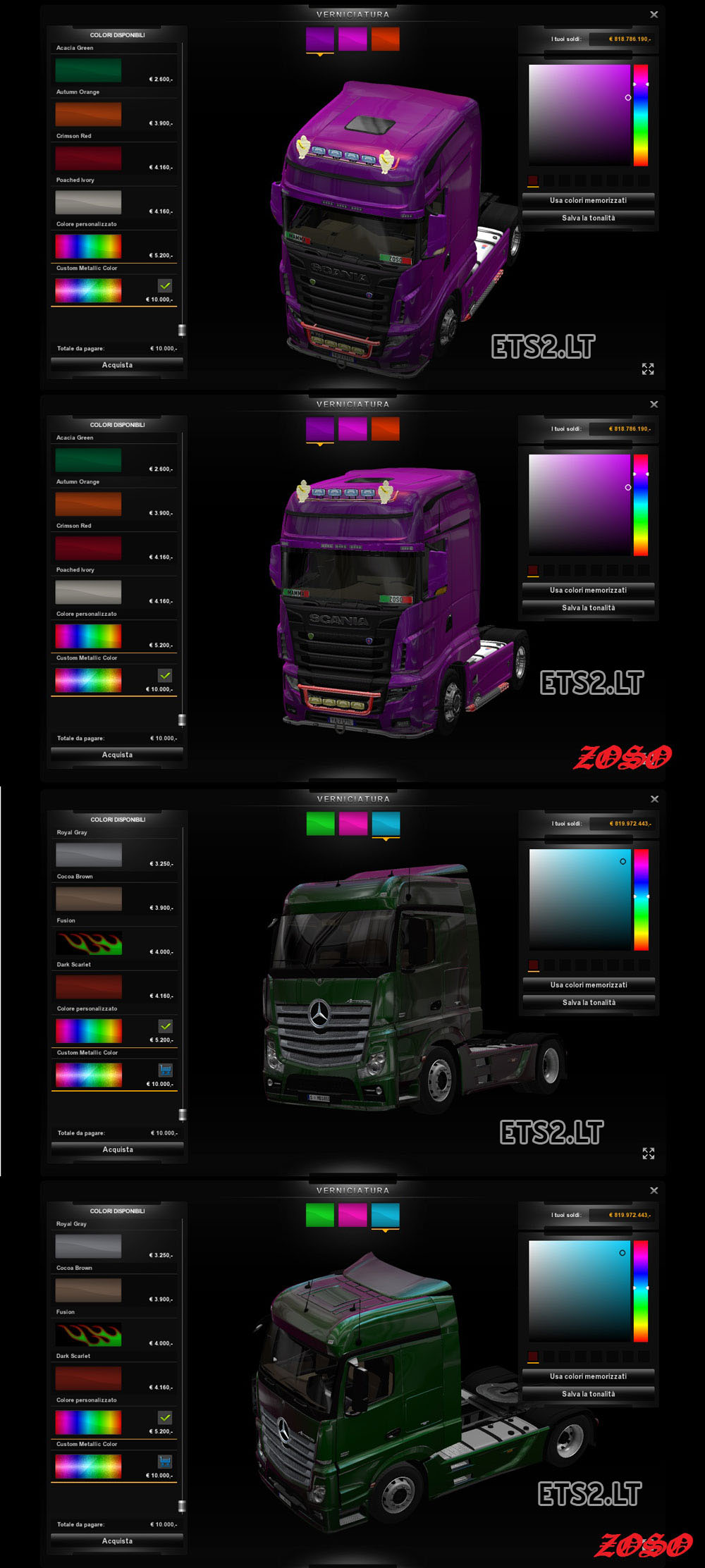 Metallic Paint ETS2 mods