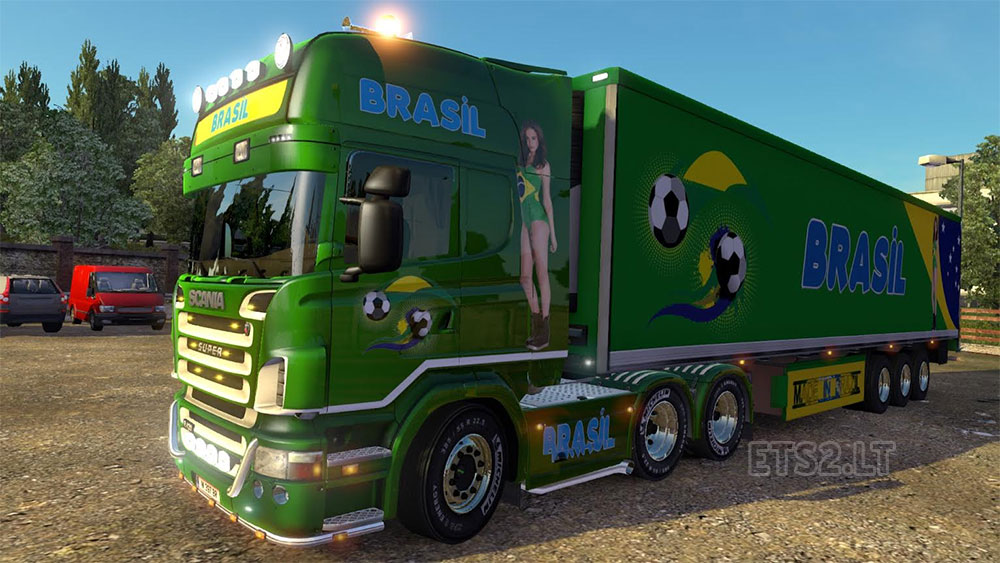 Scania R2008 50k Brazilian Metallic Paint Job ETS2 mods