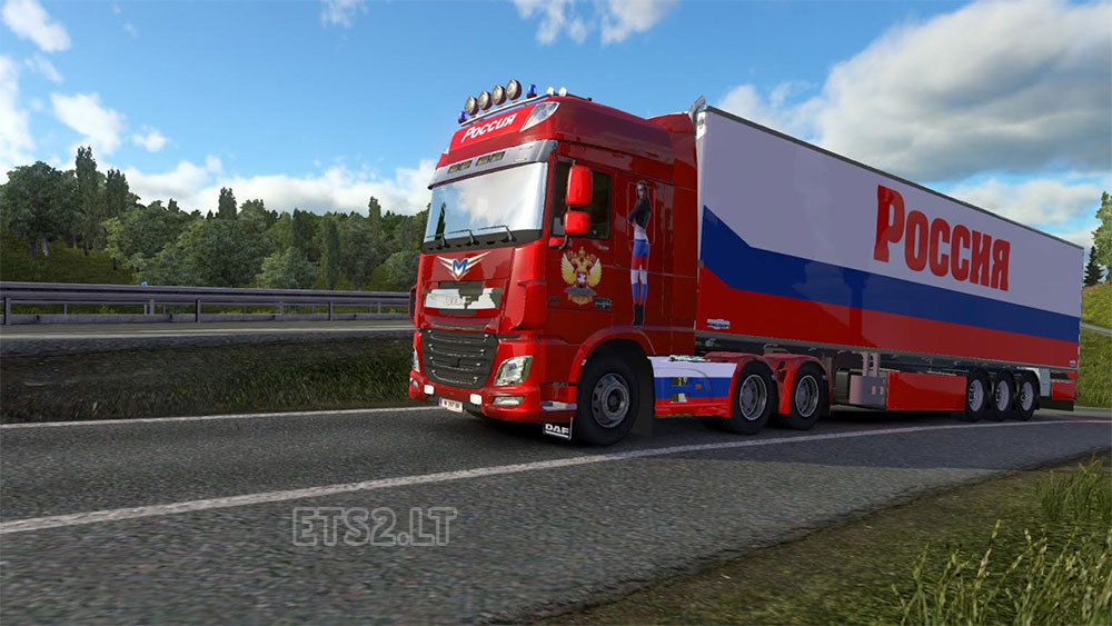 DAF XF Euro 6 Russian Metallic Paint Job ETS2 mods