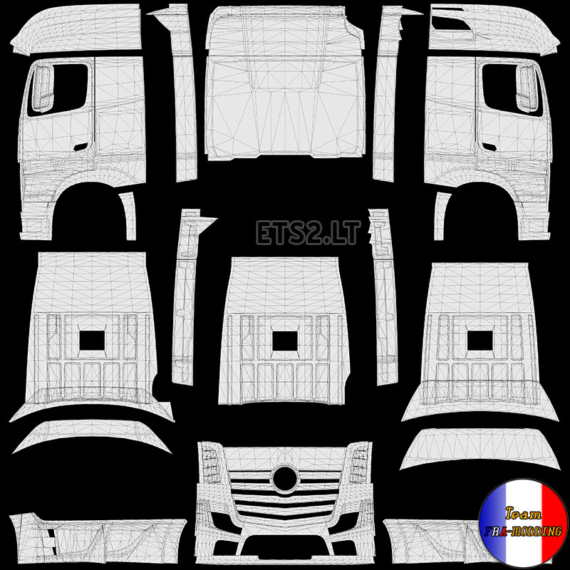 Template new Mercedes Actros 2014 ETS 2 mods