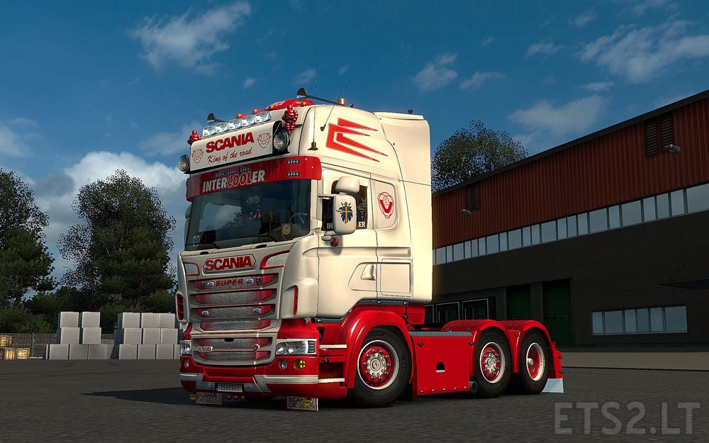 Scania R & Streamline (RJL) White & Red Skin + Accessory ...