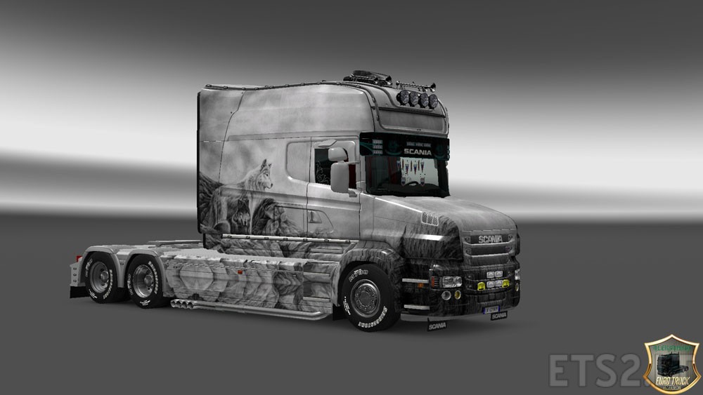 Scania T Longline Wolves Skin | ETS 2 mods