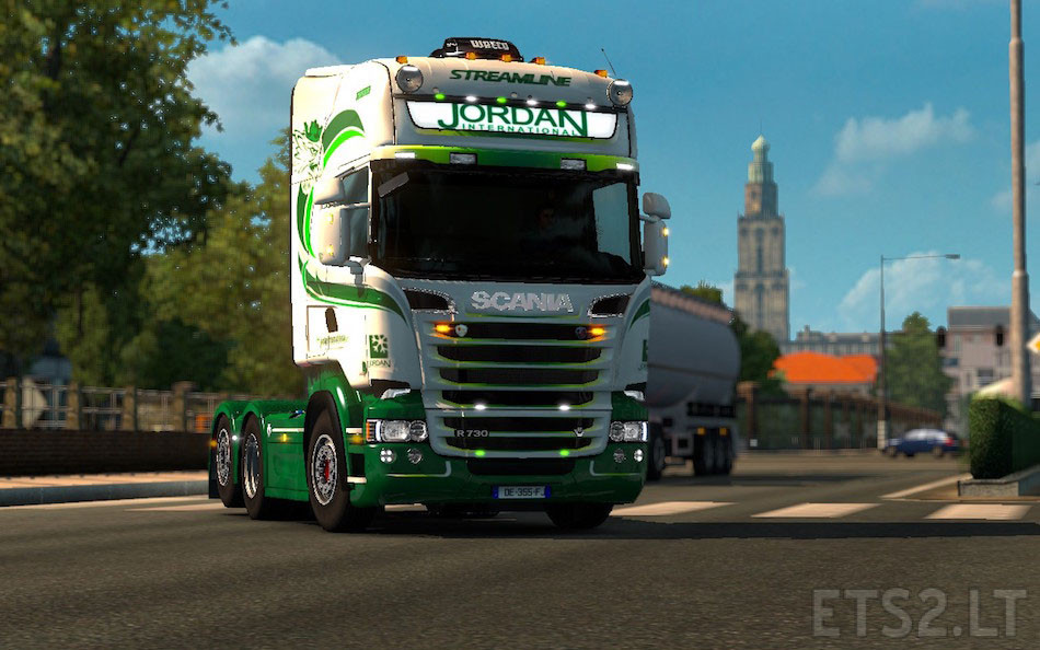 Scania RJL Jordan Int. Transport (N.Ireland) Skin | ETS 2 mods