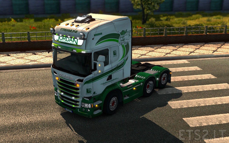 Scania RJL Jordan Int. Transport (N.Ireland) Skin | ETS 2 mods