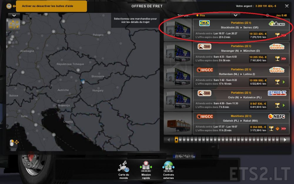 money cheat ETS2 mods