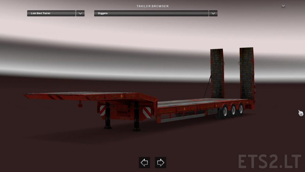 Empty Lowbed Trailer for Multiplayer ETS2 mods