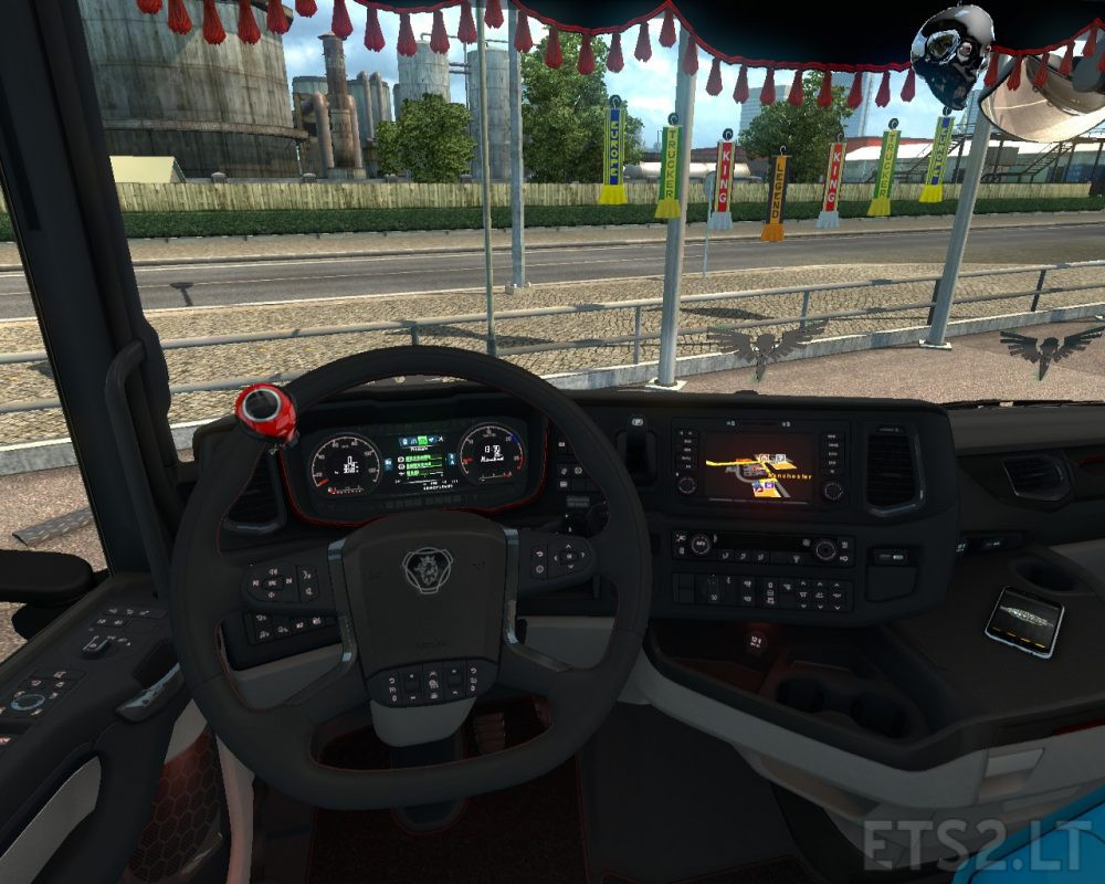 Scania Next Gen Red Dashboard | ETS 2 mods