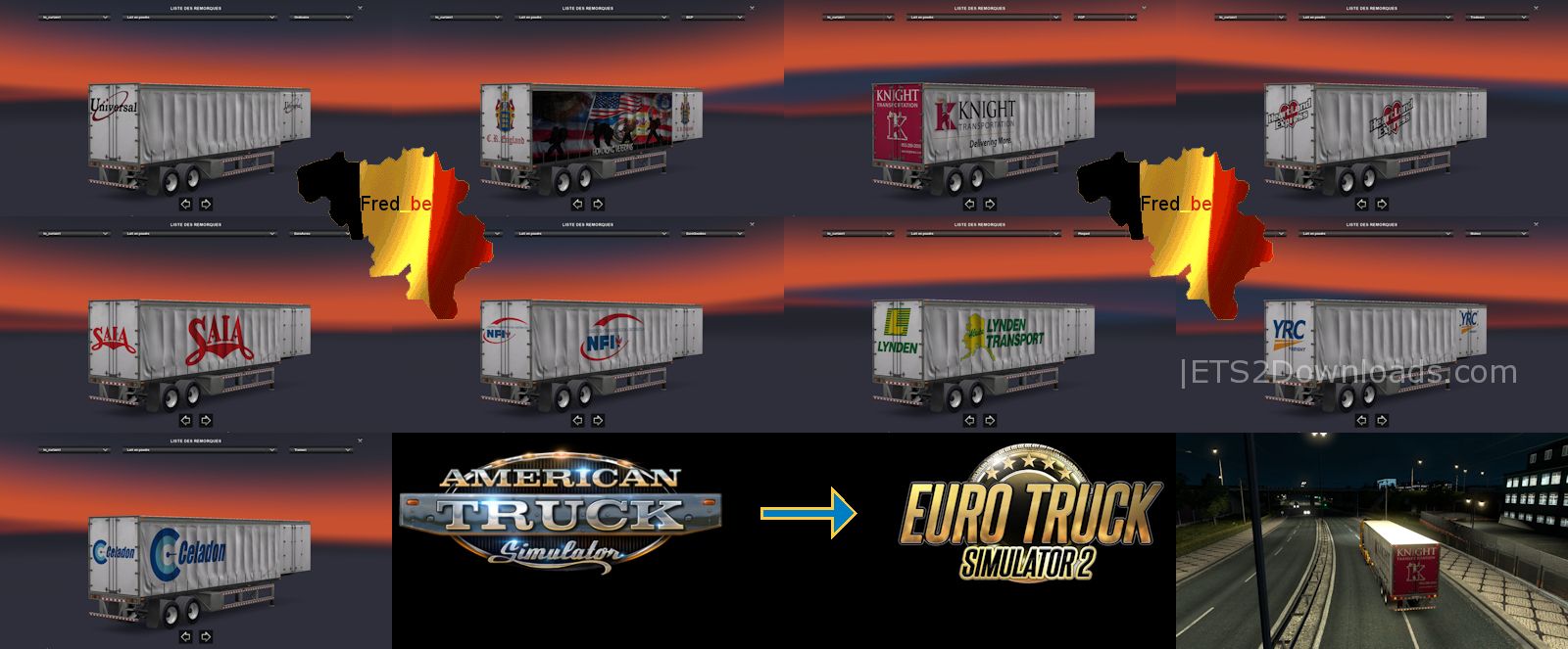 Curtain Trailer Pack ETS2 Mods