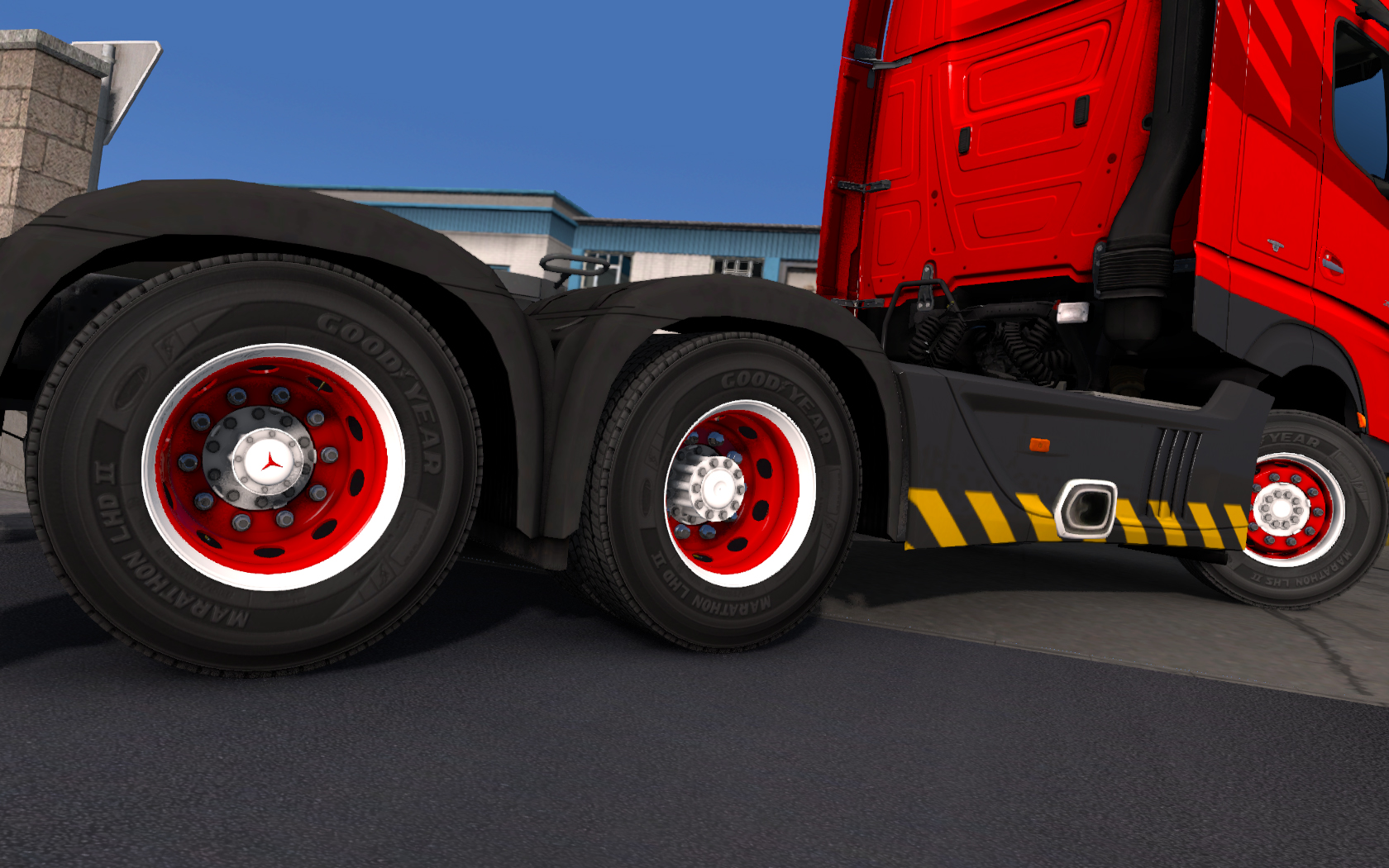Red & White abasstreppas Wheels ETS2 mods Euro truck simulator 2 mods ETS2MODS.LT