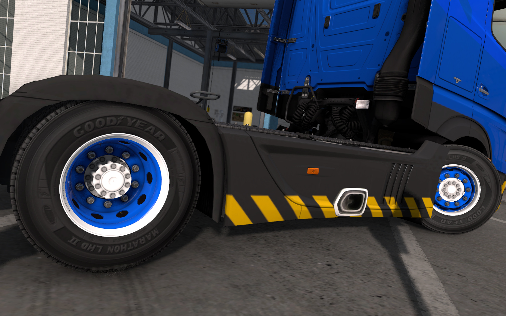 Blue & White abass Wheels ETS2 mods Euro truck simulator 2 mods ETS2MODS.LT