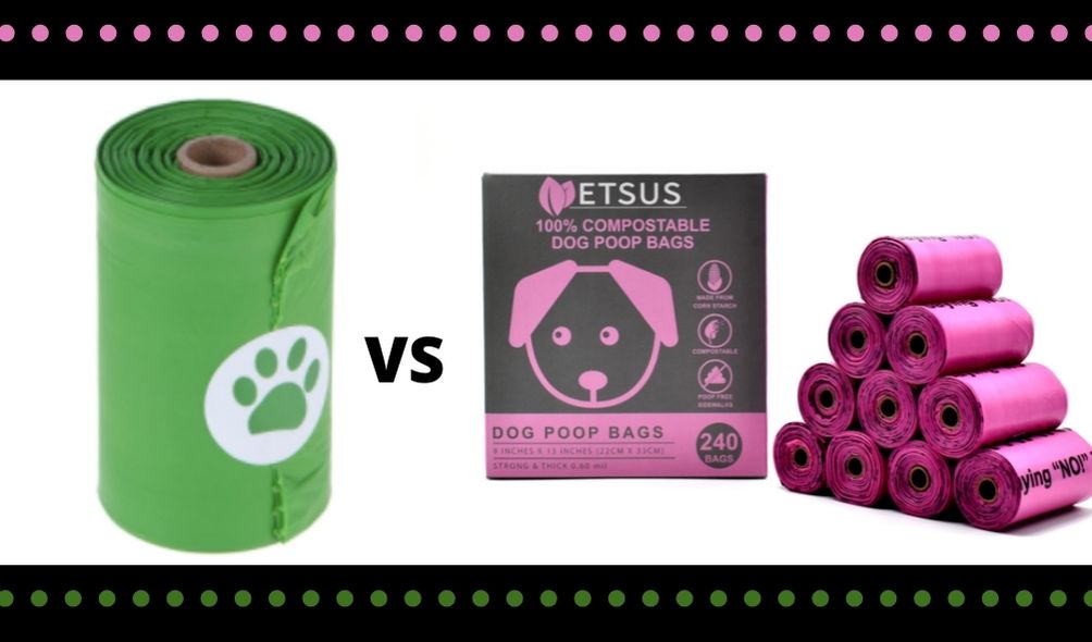 Plastic Pet Poop Bag versus 100 Biodegradable and Compostable Pet Poop
