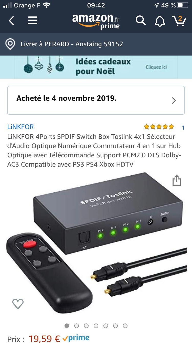 Brancher une barre de son et casque sans fil sur TV UE75NU7105 Samsung Community