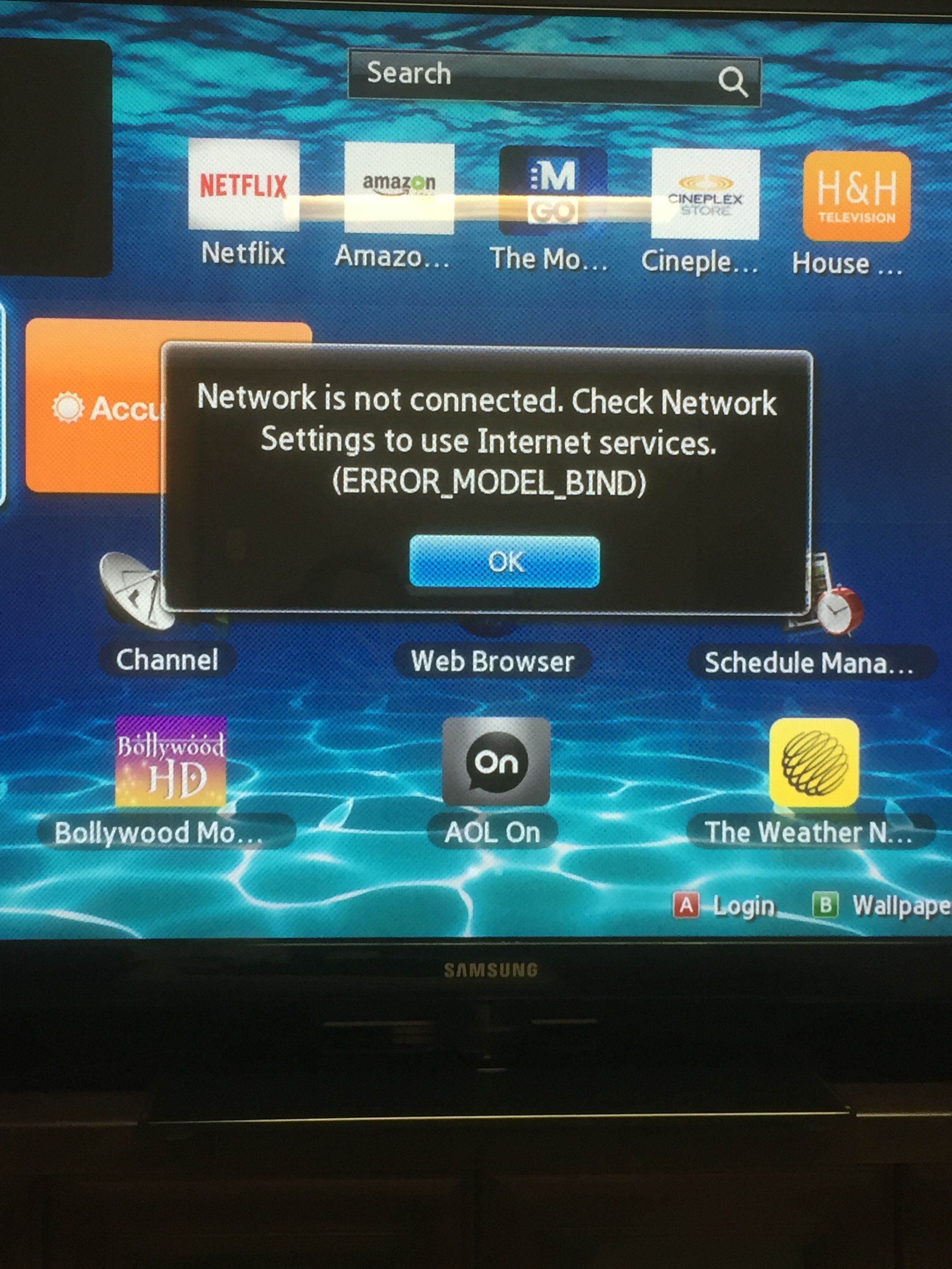 Solved My smasung tv won't connect to the Error_exe_001 and