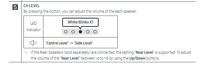 Rear speaker volume - Samsung Community
