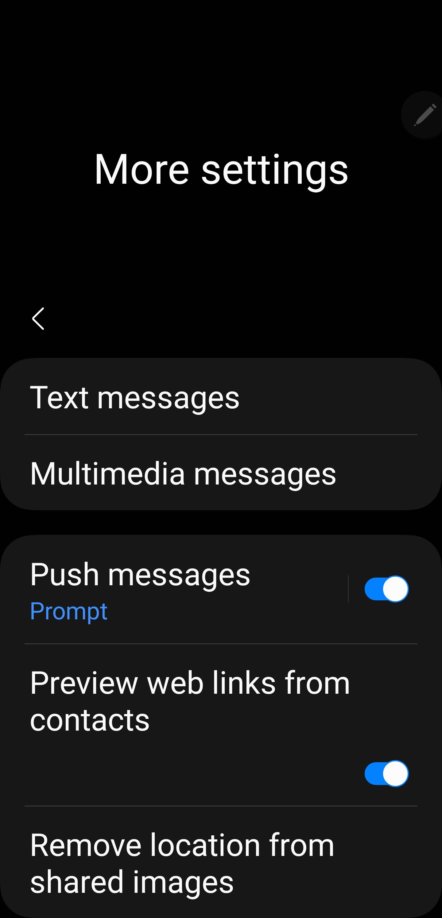 Chat features removed in latest version of Samsung messages? Samsung