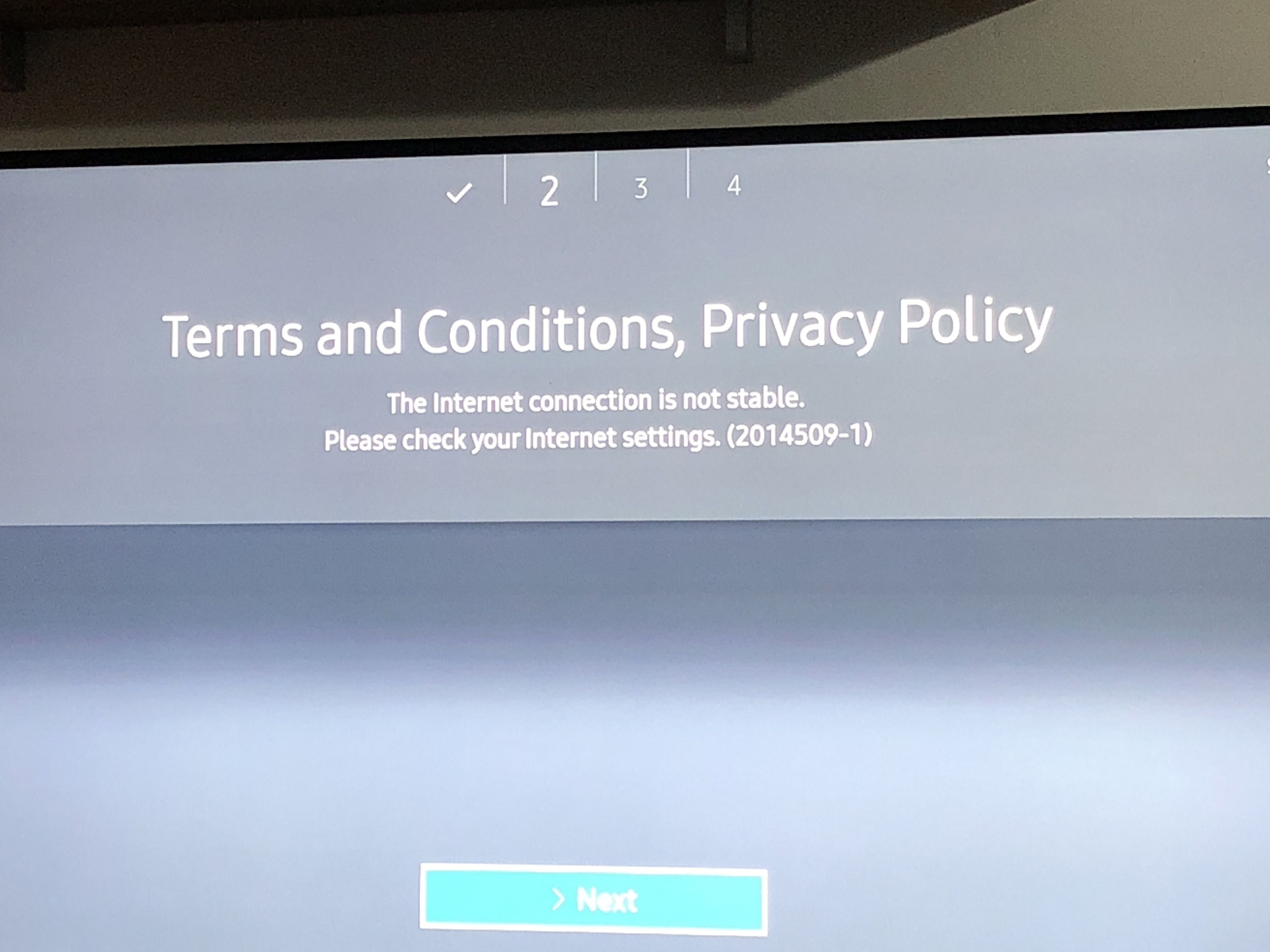 Solved Unable to accept terms and conditions on hub tv Samsung Community