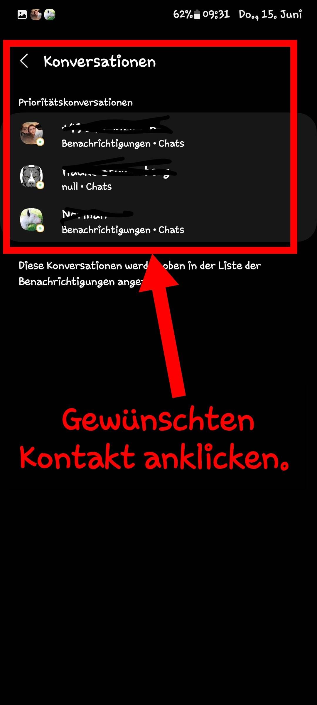 Gelöst Whatsapp Profilbild in der Statusleiste plötzlich uns nicht