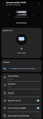 Rear speaker volume - Samsung Community
