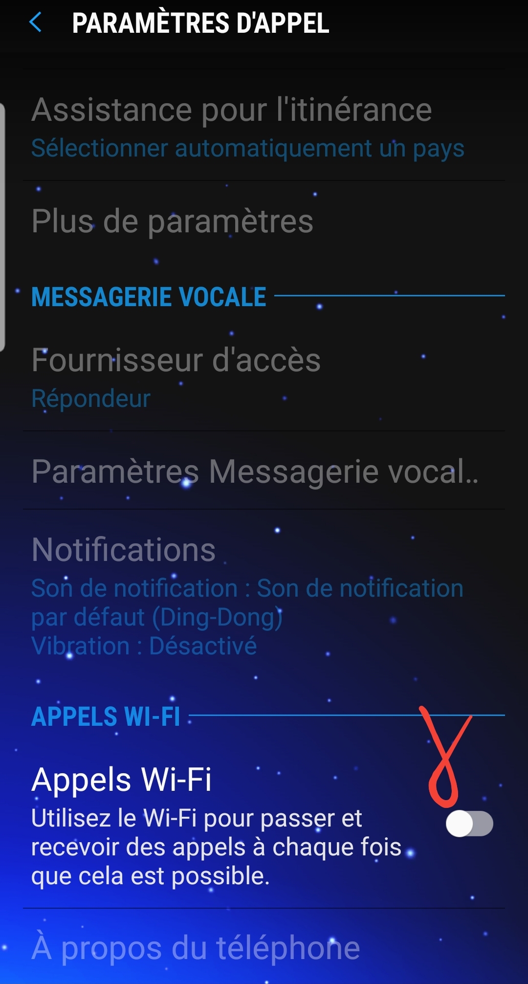 Galaxy A8 pas d option appel Volte et appel Wifi..? Samsung Community