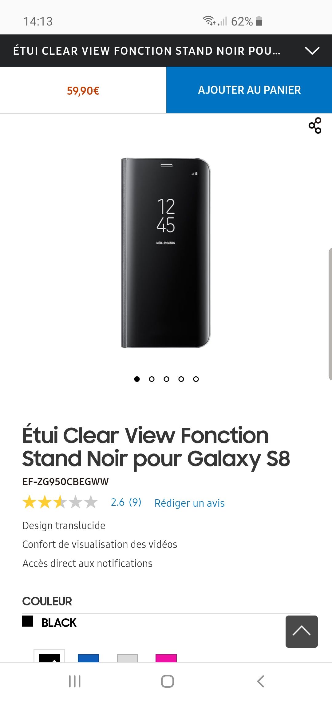 Problème affichage appel entrant avec coque LED VIEW COVER Galaxy s8 Samsung Community