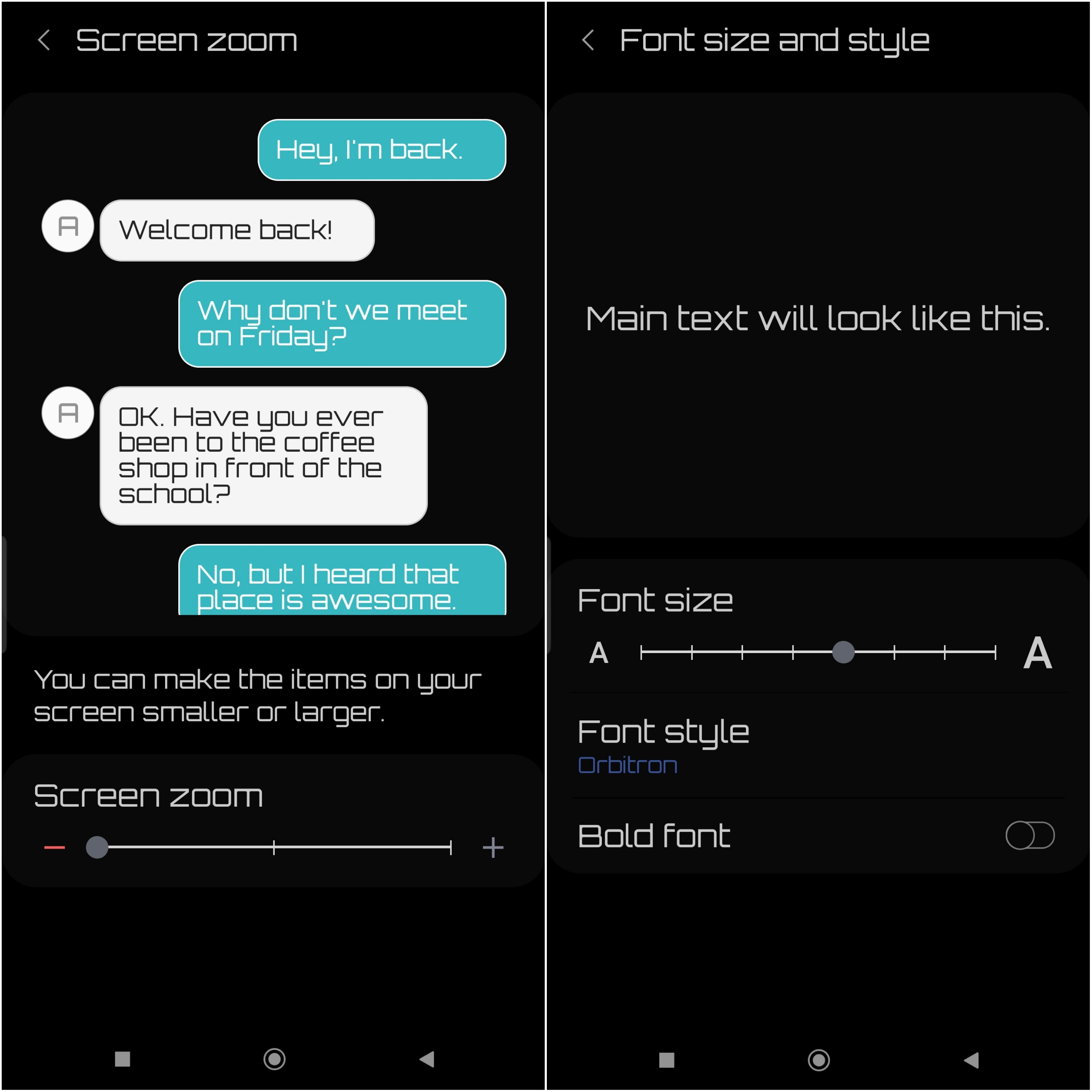 Increase font on messages app Samsung Community