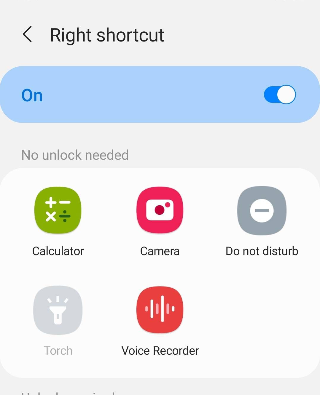 turn flashlight on/off at the lock screen - Samsung Community
