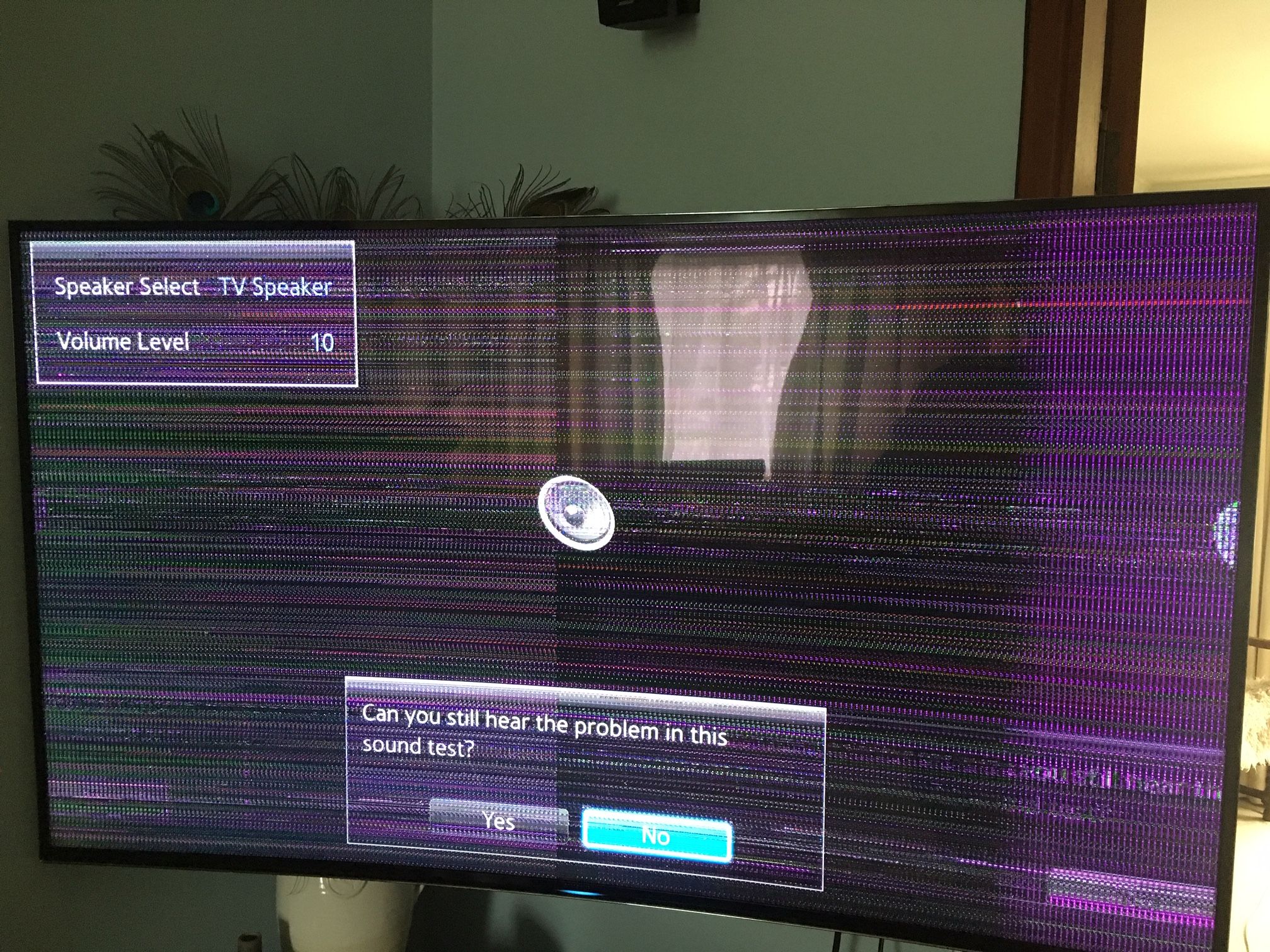 LED Curved TV UE55HU8500TXXU Horizontal interference Lines across