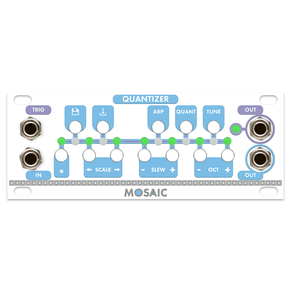 Mosaic Eurorack Quantizer 1U Module (White) Elevator Sound Europe