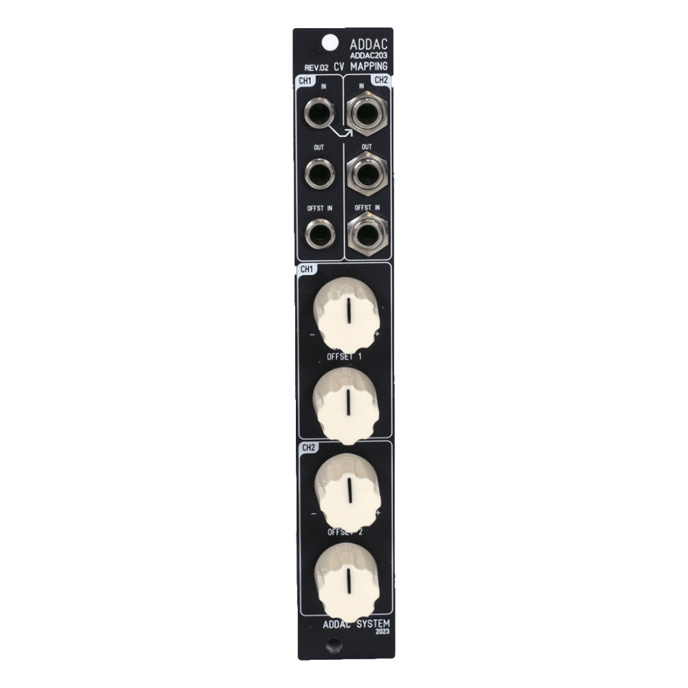 ADDAC 203 v2 Eurorack Offset and Attenuvert Module (Black) Elevator