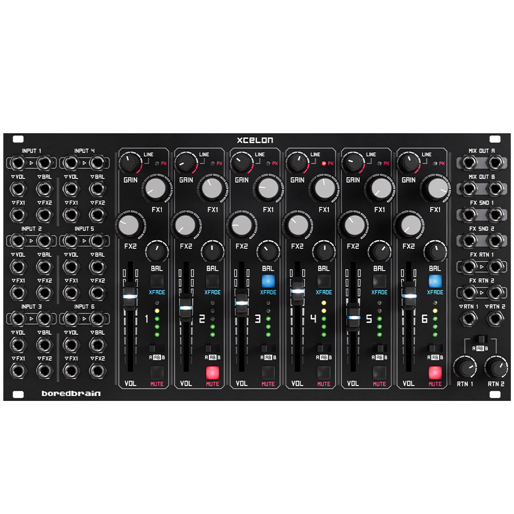 Boredbrain Xcelon Eurorack Stereo Mixer Module Elevator Sound Europe