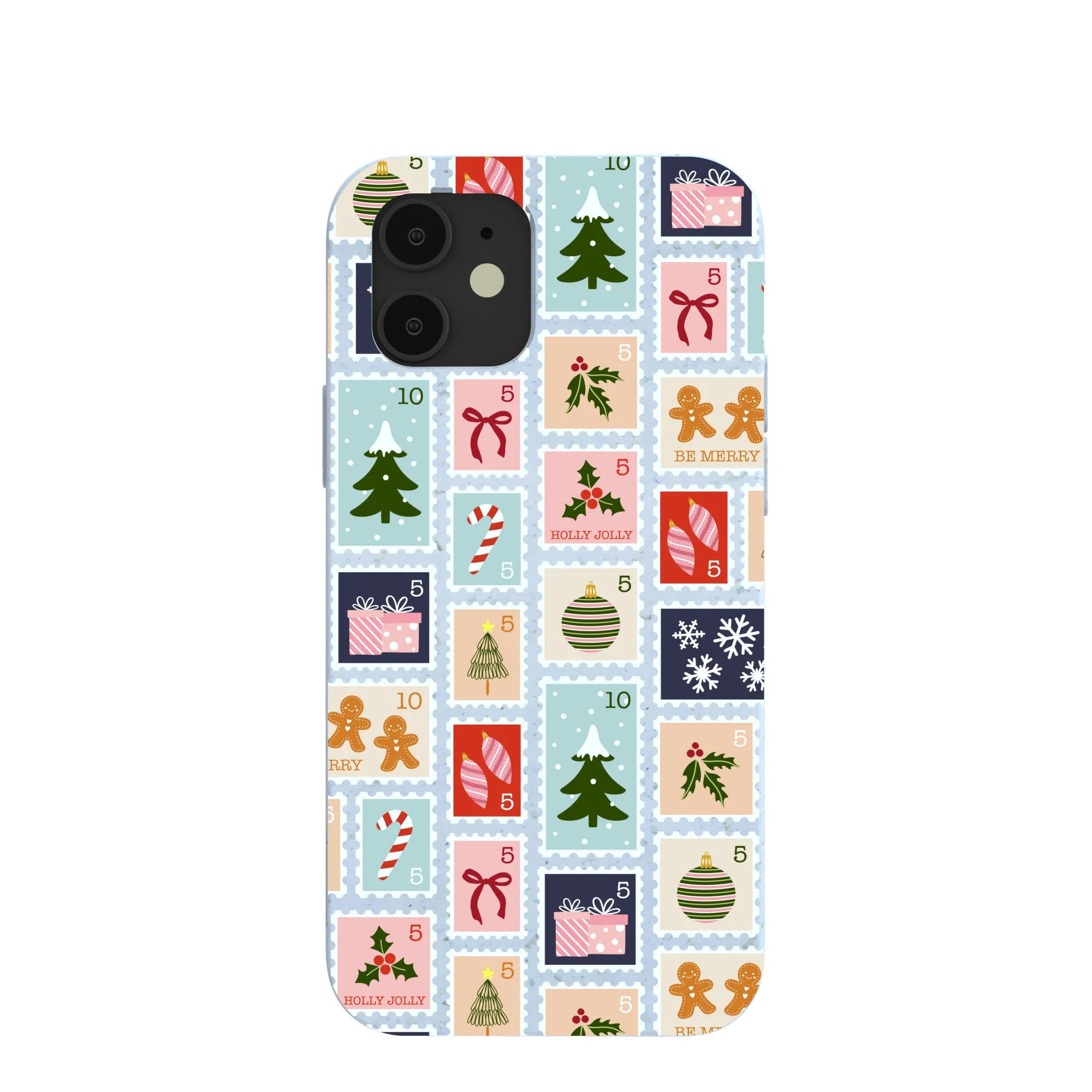 Powder Blue Noel Stamps iPhone 12/ iPhone 12 Pro Case Pela Case