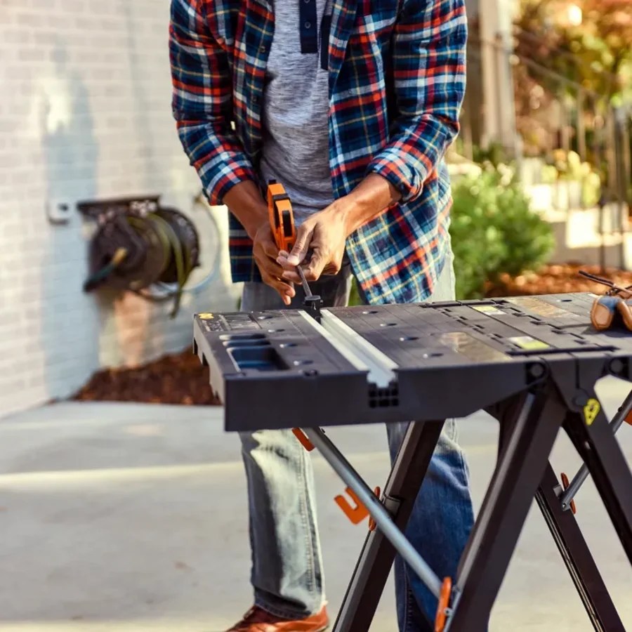 Pegasus Folding Work Table and Sawhorse with Quick Clamps and Holding