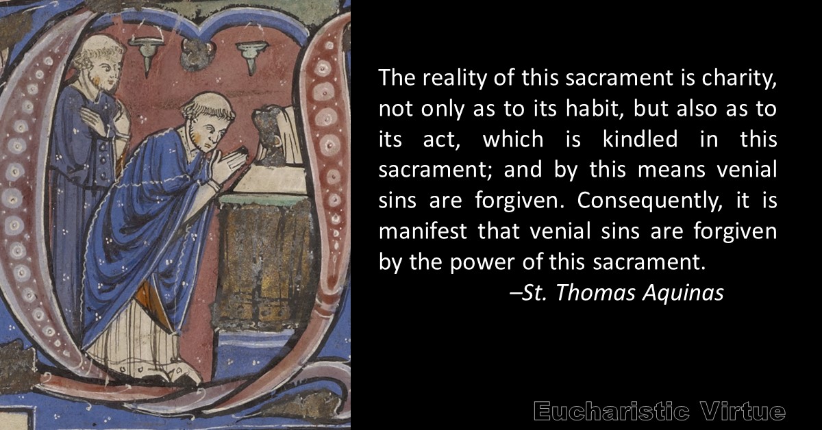 Daily Eucharist Quote St. Thomas Aquinas Eucharistic Virtue
