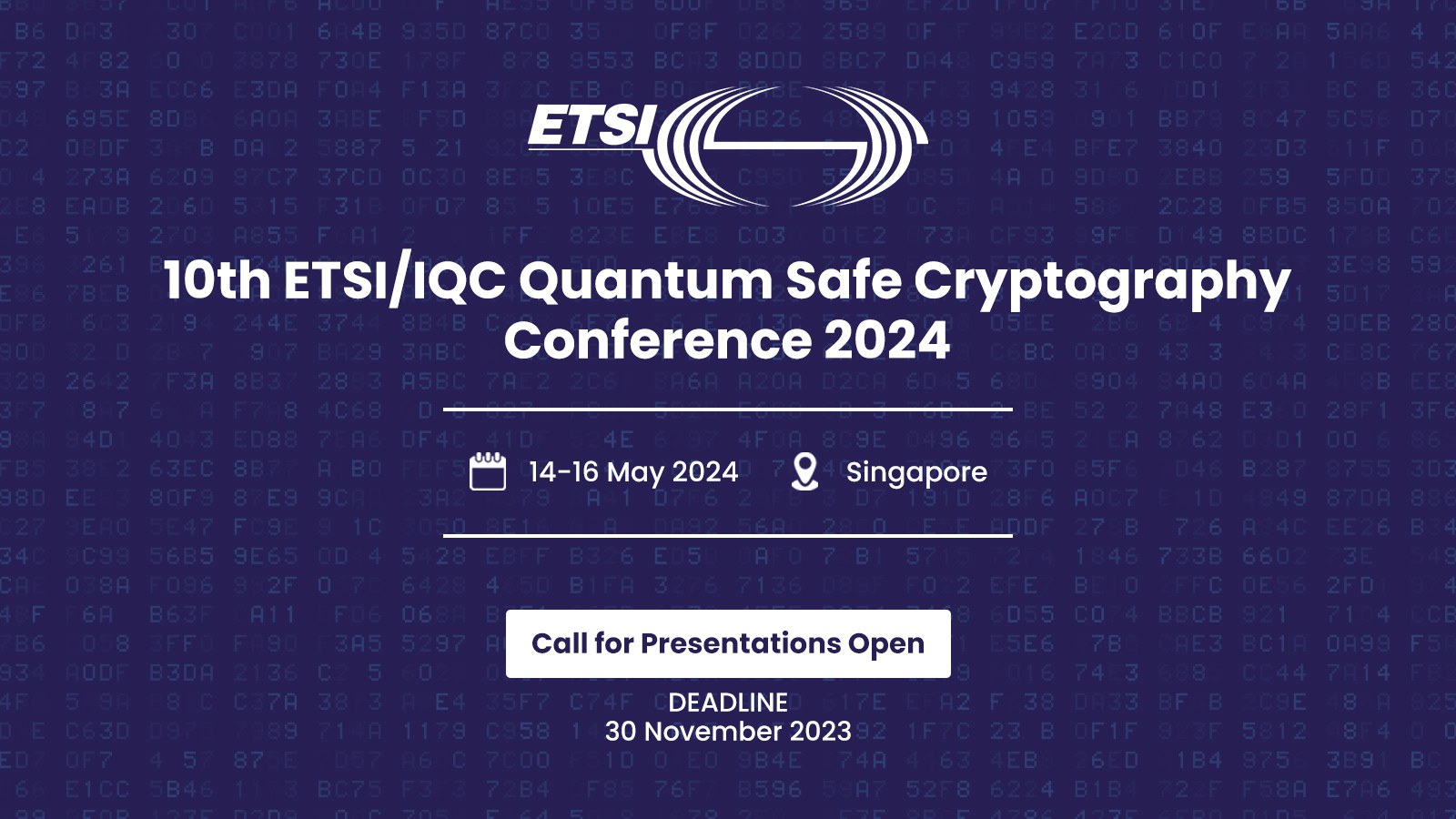 10th ETSI/IQC Quantum Safe Cryptography Conference - EUCloudEdgeIOT