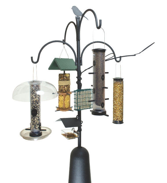 Pole System For Bird Feeders