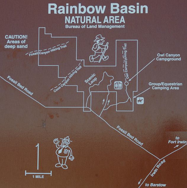 Free Campgrounds Rainbow Basin Natural Landmark near Barstow California