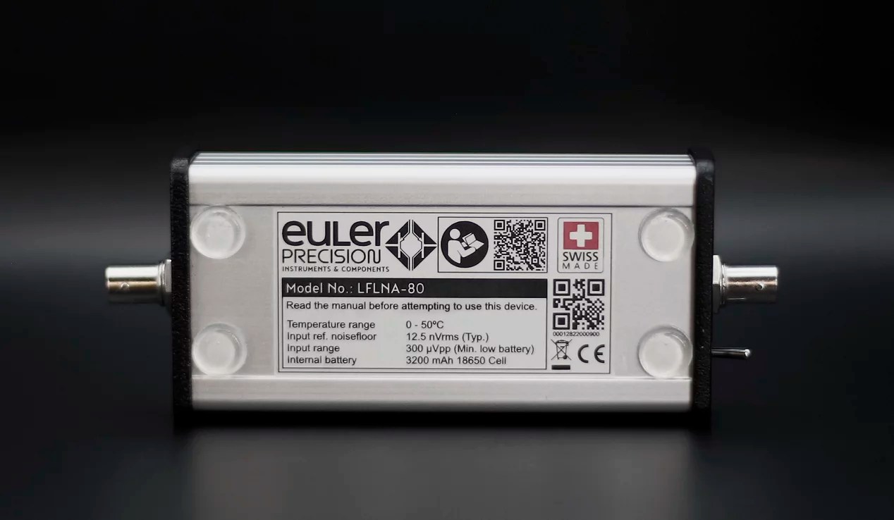 LFLNA80 LowFrequency LowNoise Amplifier 80 dB Euler Precision