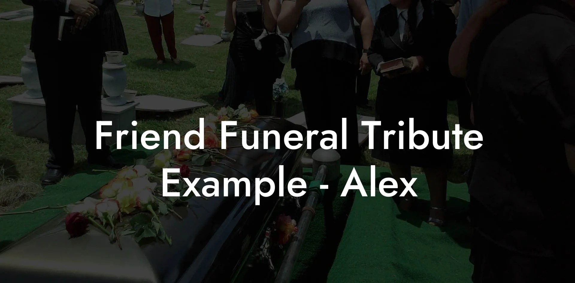 Friend Funeral Tribute Example Alex Eulogy Assistant