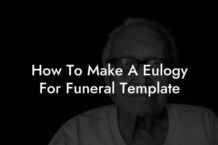 Funeral Eulogy Template