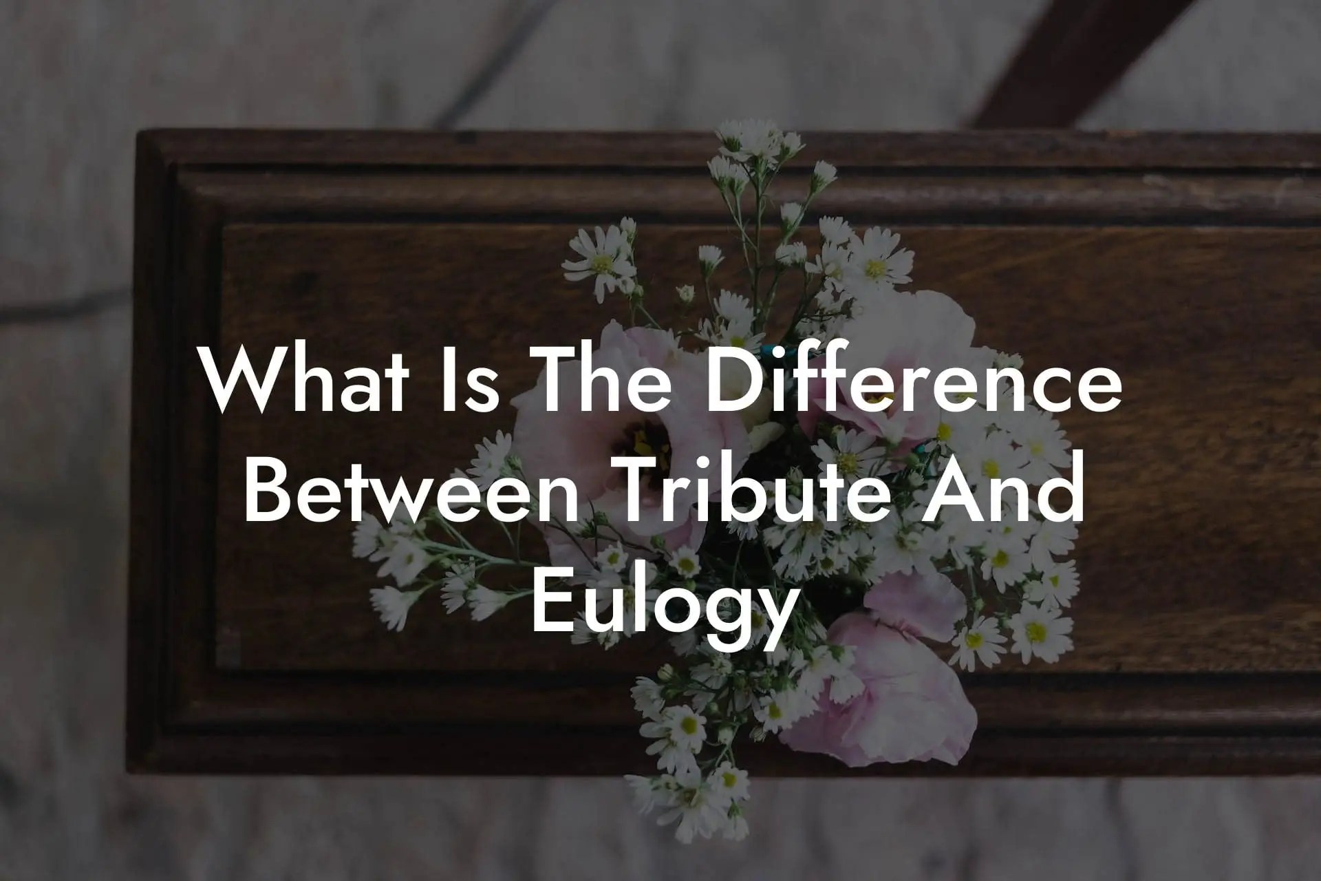 What Is The Difference Between Tribute And Eulogy Eulogy Assistant